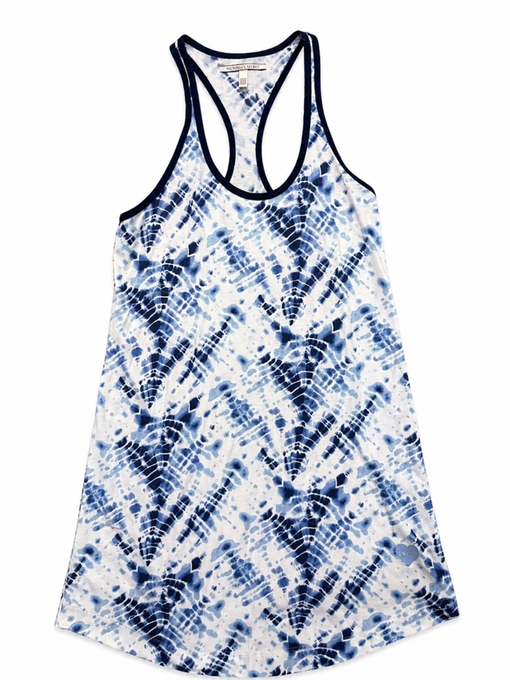 Victoria’s Secret Blue Tie-Dye Racerback Sleep Shirt / Lounge Tank XS